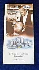 Rösle cookware brochure for sale  Seattle