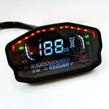 Odômetro digital universal LCD luz de fundo motocicleta velocímetro medidor tacômetro comprar usado  Enviando para Brazil
