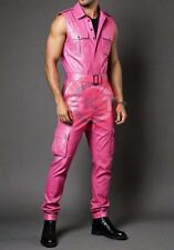 MACACÃO CARGO ROSA COURO MACIO REAL MASCULINO MACACÃO MACACÃO GERAL SEM MANGAS comprar usado  Enviando para Brazil
