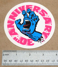 Santa Cruz Skateboards Adesivo 30th Aniversário Rosa/Azul 4 Em Decalque Redondo comprar usado  Enviando para Brazil