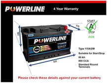 Agm car battery for sale  UK