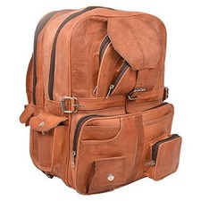 Mochila de couro vintage de alta qualidade bolsa genuína mochila de viagem feita à mão nova comprar usado  Enviando para Brazil