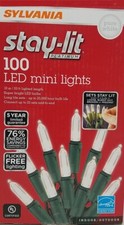 CAIXAS ABERTASylvania StayLit Platinum 100 LED mini luzes branco puro 33 pés comprar usado  Enviando para Brazil