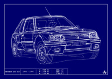 Poster peugeot 205 for sale  SWINDON