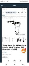 Thule bike cycle for sale  HOLT