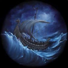 PINTURA ORIGINAL VIKING NAVIO LONGO VIKINGS BARCO LONGO NÓRDICO ODIN STORM ART comprar usado  Enviando para Brazil
