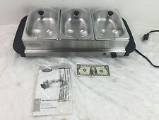 Usado, Mini servidor buffet Nostalgia Electrics BCD332 3 estações com bandeja de aquecimento comprar usado  Enviando para Brazil