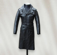 Trench pelle nero usato  Milano