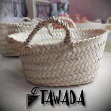 Cesta de tecido marroquina, bolsa marroquina, cesta de palha boêmia, feita à mão comprar usado  Enviando para Brazil