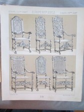Vintage print fauteuils d'occasion  Expédié en Belgium