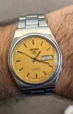 1980 Seiko 5 21 Jewels relógio masculino automático com mostrador raro de dois tons, com manutenção comprar usado  Enviando para Brazil