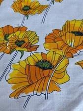 PAR NOS Vera Neumann Guardanapos POPPIES Amarelos 1970’s Barkcloth Era Tecido Vintage comprar usado  Enviando para Brazil