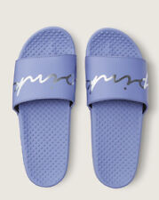 Novo VICTORIA’S SECRET PINK Script LOGO SLIDES Azul 7/8 Médio, usado comprar usado  Enviando para Brazil