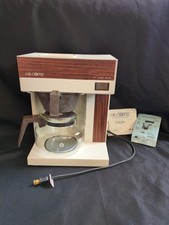 Máquina de gotejamento vintage Mr. Coffee CB 303A e pote de vidro floral grão de madeira comprar usado  Enviando para Brazil