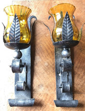 Paire appliques fer d'occasion  Louveciennes