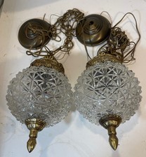 2 lâmpadas vintage penduradas em diamante cristal Hollywood Regency MCM comprar usado 2 lâmpadas vintage penduradas em diamante cristal Hollywood Regency MCM comprar usado  Enviando para Brazil