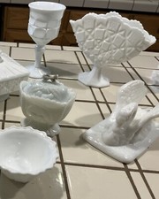Milk glass assorted for sale  Oswego
