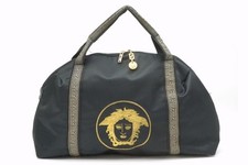 GIANNI VERSACE Vintage Tote Boston Torba Duffel Medusa Greca Nylon Czarna 2441h na sprzedaż  Wysyłka do Poland