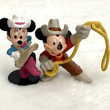 Lote de estatueta de PVC vintage Mickey Minie Mouse Western Disney cowboy cowgirl 2,25” comprar usado  Enviando para Brazil
