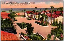 Cartão postal vintage Daytona Beach Florida FL, 1949 Marimar Cottages on the Ocean comprar usado  Enviando para Brazil