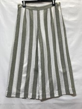 [Novo em folha] Calça cropped listrada BeachLunchLounge mistura de linho EUA feminina tamanho G comprar usado  Enviando para Brazil