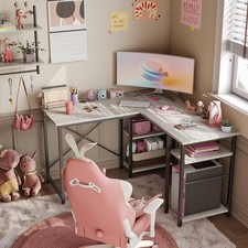 Shaped desk shelves for sale  Brentwood