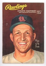 1957 Catálogo de Equipamentos Atléticos Rawlings • Capa Musial Stan • Manto, etc. comprar usado  Enviando para Brazil