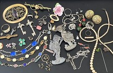 Lote de joias antigas vintage aleatórias gaveta de lixo tesouro prata esterlina ouro 10k comprar usado  Enviando para Brazil