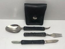 Conjunto de 3 talheres dobráveis de viagem para acampamento vintage comprar usado  Enviando para Brazil