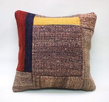 Travesseiro quadrado Kilim, 16”x16”, travesseiro de destaque, travesseiro de retalhos, travesseiro decorativo comprar usado  Enviando para Brazil