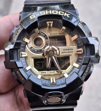 Casio G-Shock relógio masculino preto/dourado 51mm temporizador analógico digital nova bateria comprar usado  Enviando para Brazil