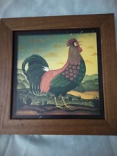Quadro de galo com moldura de madeira comprar usado  Enviando para Brazil