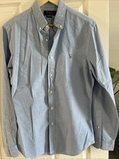 Camisa polo masculina slim azul claro Ralph Lauren, slim fit, tamanho médio comprar usado  Enviando para Brazil