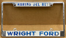 RARO FORD WRIGHT FORD (MARINA DEL REY CA. ) QUADRO DE PLACA DE CARRO DOS ANOS 1970–80 comprar usado  Enviando para Brazil