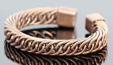 Bracelete de cobre puro trançado oxidado pesado feito à mão 110 g presente 12 mm de largura comprar usado  Enviando para Brazil