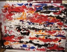 Quadro astratto cartapesta usato  Lecce
