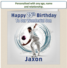 Personalised cricket birthday for sale  Shipping to Ireland