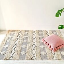 Tapete de área de algodão tecido à mão tapete de sala de estar feito à mão tapete para decoração de piso para casa , usado comprar usado  Enviando para Brazil