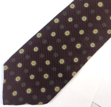 Gravata masculina vintage Calvin Klien, vermelha com padrão de bolinhas verde amarelo comprar usado  Enviando para Brazil