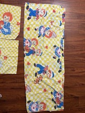 Lençóis de solteiro vintage anos 1970 Raggedy Ann and Andy fronha plana infantil comprar usado  Enviando para Brazil