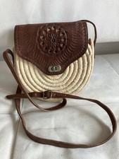 Runde strohtasche echtleder gebraucht kaufen  Heilbronn