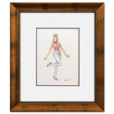 Victoria Fuller- Aquarela Original "Coelho Rosa Jazz" comprar usado  Enviando para Brazil