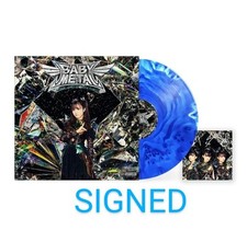 Babymetal SIGNED print with Metal Forth Moa-Metal BLUE COLORED Vinyl Record, usado comprar usado  Enviando para Brazil
