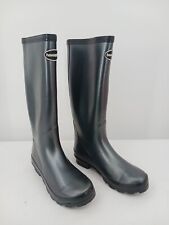 Botas de chuva Havaianas femininas 7 pretas de borracha altura do joelho acabamento trançado comprar usado  Enviando para Brazil
