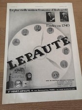 Publicité 1933 lepaute d'occasion  Bordeaux-