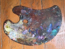 Paleta de artista vintage de madeira comprar usado  Enviando para Brazil