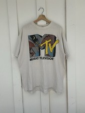 Camiseta vintage 1991 MTV música televisão fruta branca do tear L, usado comprar usado  Enviando para Brazil