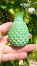 Usado, Vase Flacon Décor Perles Verre Opalin Vert Opaline XIXe Siècle comprar usado  Enviando para Brazil