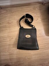 Black leather messenger for sale  LONDON