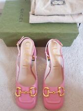 Zapatos de salón Gucci Baby Horsebit de cuero rosa con cordones Reino Unido 5,5 UE 38,5 EE. UU. 8,5 £750 segunda mano  Embacar hacia Argentina